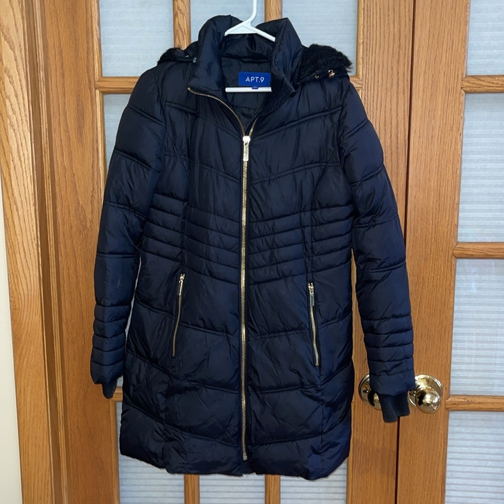 EUC Apt 9 S Puffer Jacket with removable hood